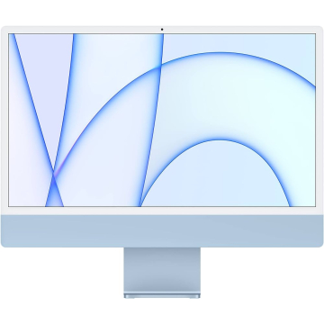 Apple iMac 24-inch MGPK3 (2021) M1 Chip 8-Core CPU and 8-Core GPU, 8GB RAM 256GB SSD, Blue