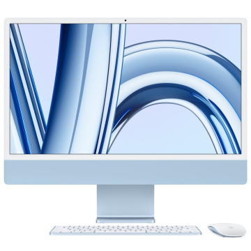 Apple iMac 24-inch With Retina 4.5K display MQRR3 (Late 2023) M3 With 8 Core CPU And 10 Core GPU, 8GB RAM 512GB SSD, Blue