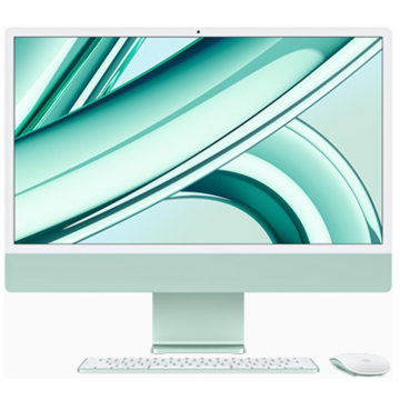 Apple iMac 24-inch With Retina 4.5K display MQRA3 (Late 2023) M3 With 8 Core CPU And 8 Core GPU, 8GB RAM 256GB SSD, Green