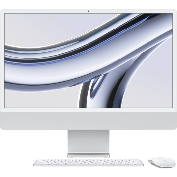 Apple iMac 24-inch With Retina 4.5K display MQRK3 (Late 2023) M3 With 8 Core CPU And 10 Core GPU, 8GB RAM 512GB SSD, Silver