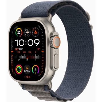 Apple Watch Ultra 2 GPS + Cellular, 49mm Titanium Case with Alpine Loop Medium Band (fits 145–190mm wrists)