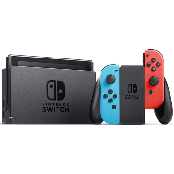 Nintendo Switch (2019) with Neon Blue and Neon Red Joy-Con