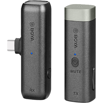 Boya BY-WM3U True-Wireless Microphones for Andriod devices and type-c devices, cameras and 3.5mm smartphones 2.4GHz