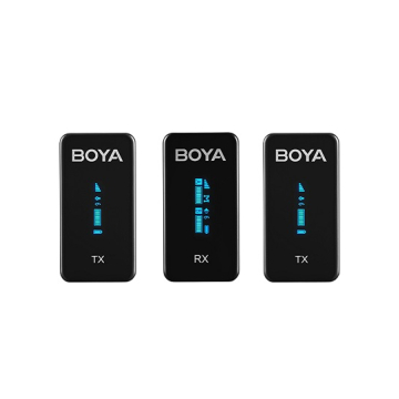 Boya BY-XM6-S2 Digital Camera-Mount True-Wireless 1-Person Microphone System 2.4GHz (2 Transmitter + 1 Receiver)