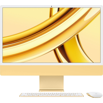 Apple iMac 24-inch With Retina 4.5K display MQRL3 (Late 2023) M3 With 8 Core CPU And 10 Core GPU, 8GB RAM 256GB SSD, Yellow