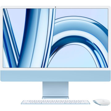 Apple iMac 24-inch With Retina 4.5K display MQRQ3 (Late 2023) M3 With 8 Core CPU And 10 Core GPU, 8GB RAM 256GB SSD, Blue